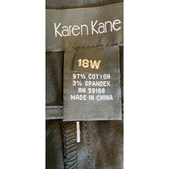 Karen Kane Womens Black Capri Size 18W Cotton Spandex Lifestyle Side Split NEW - Picture 5 of 11